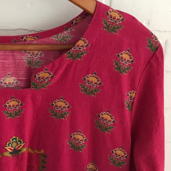 Boho Fuschia summer dress/cover up Size M/L - Picture 1 of 6
